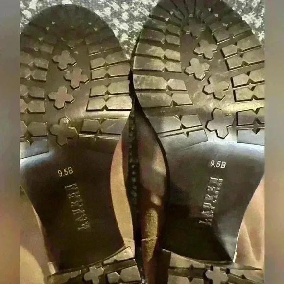 Ralph Lauren Gray Suede Leather Heeled Boots, size 9.5 - Picture 6 of 7